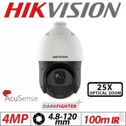 Hikvision DS-2DE4425IW-DE T5 4.8 mm to 120 mm 4mp IR 100m 25x Zoom AcuSense Outdoor